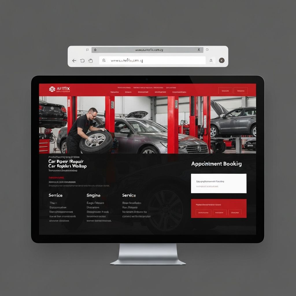Car Workshop Website website design