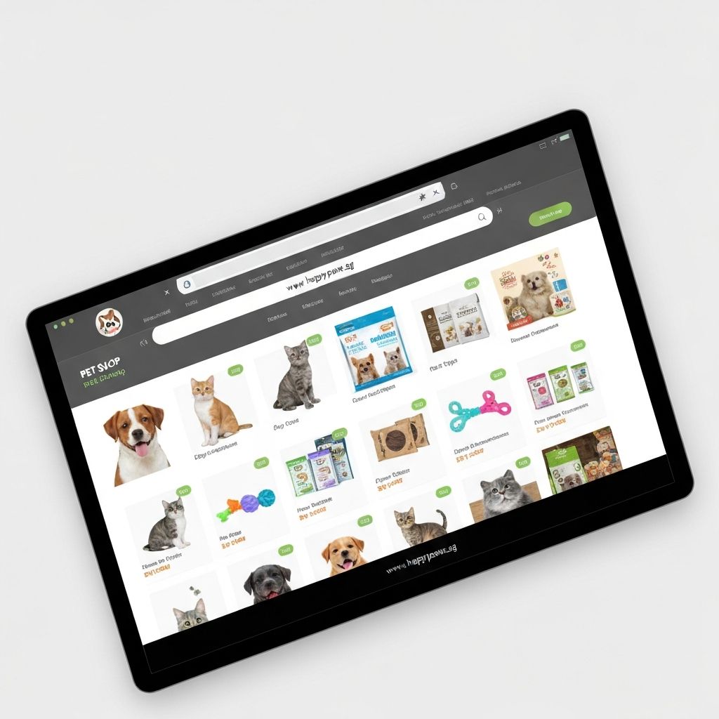 Pet Shop Website website design