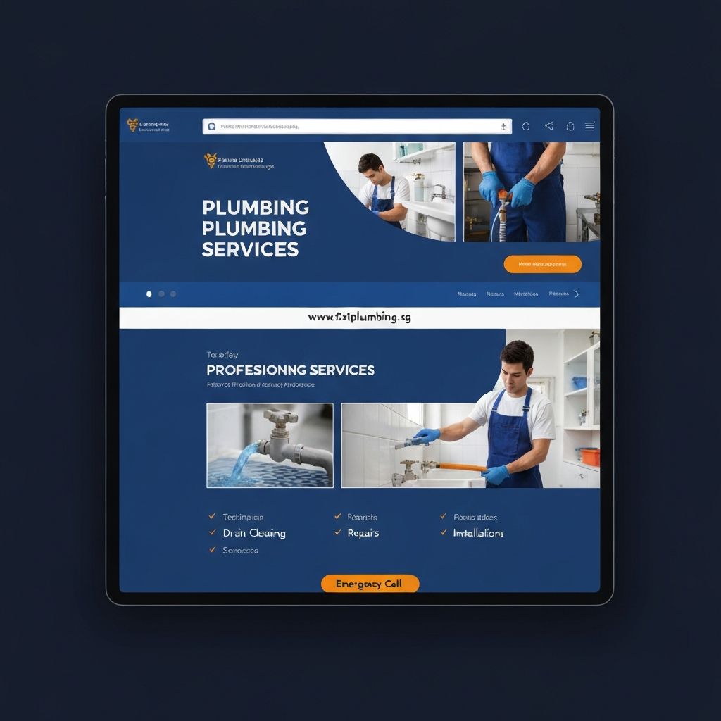 Plumbing Services Website website design